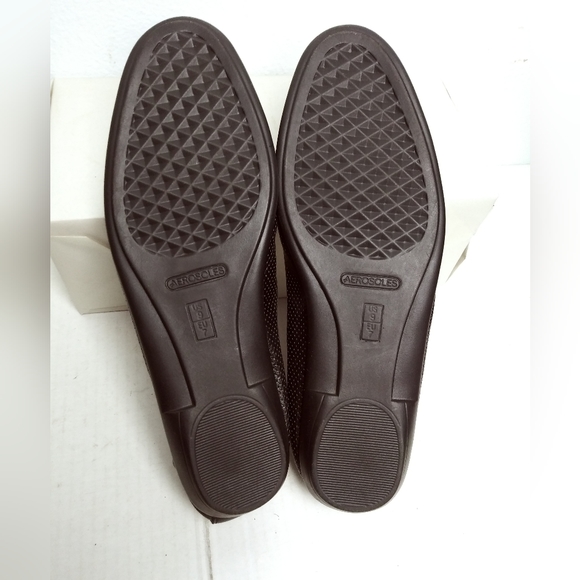 AEROSOLES Stitch N Turn Flexible black Flats Loafers Everyday Comfort Size 9 - Picture 4 of 6